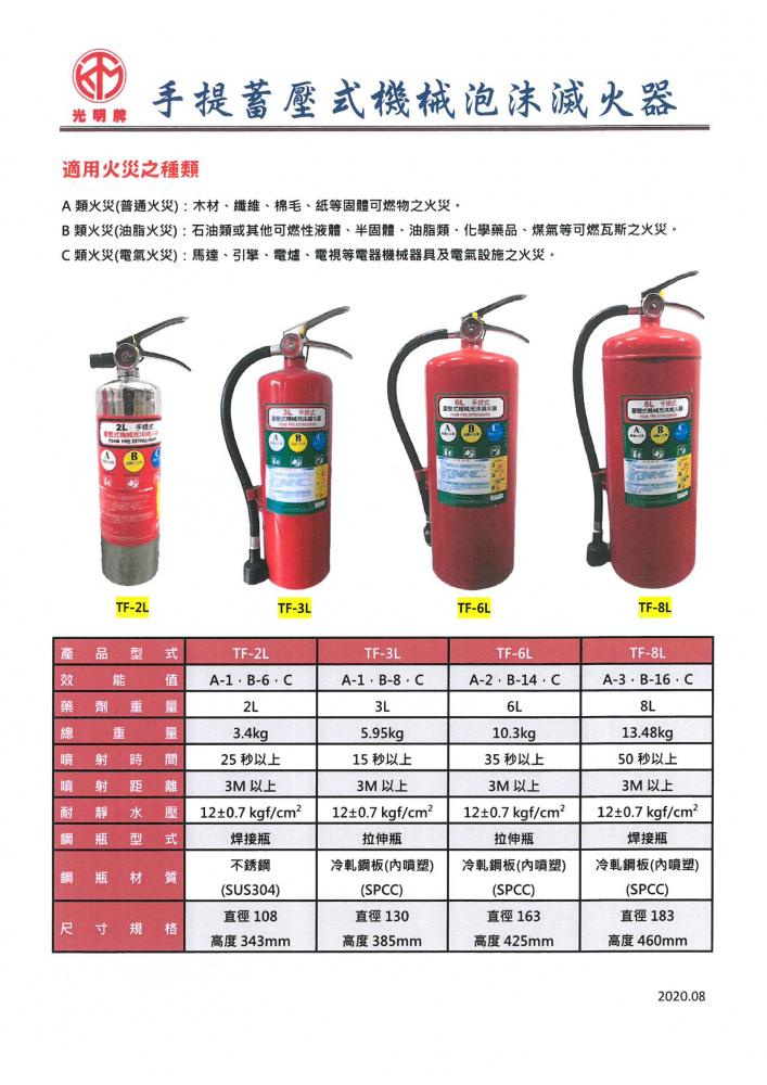 手提型泡沫滅火器(認證品)